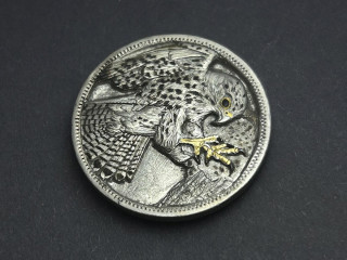 hobo nickel coin carving. Arabian Falcon